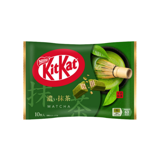 日本 NESTLE KIT KAT季节限定 超浓郁抹茶口味巧克力威化 10枚装