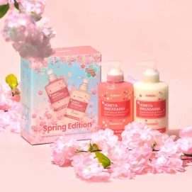 Cherry Blossom Edition Honey & Macadamia Shampoo 500ml + Treatment 500ml
