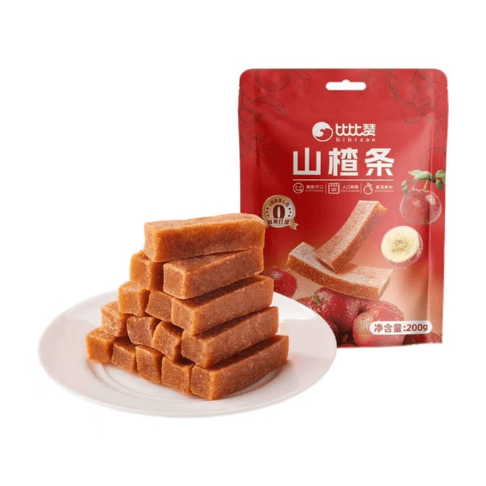 Bibi Zan [Appetizer Snack] Hawthorn Strips Sweet And Sour Preserved Fruit Nostalgic Snack 200g [Baby Supplement] [Safe For Pregnant Women]