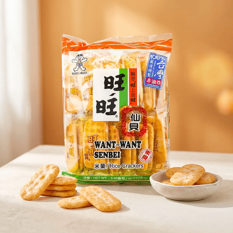 WANT WANT Senbei Rice Crackers, 3.95 oz - Yami.com