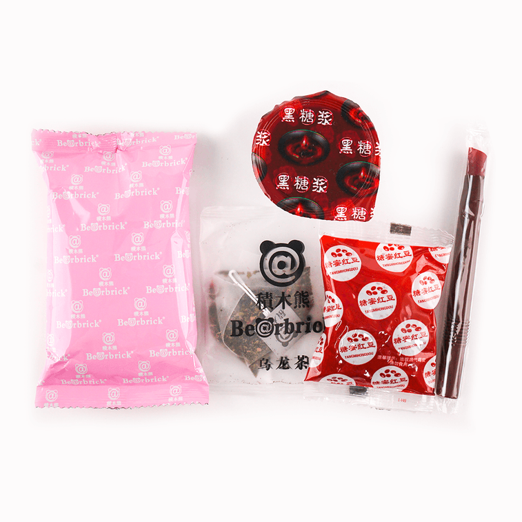 积木熊Bearbrick联名 白色恋人厚乳茶 即饮红豆奶茶饮料 白色恋人饼干味 123g 4