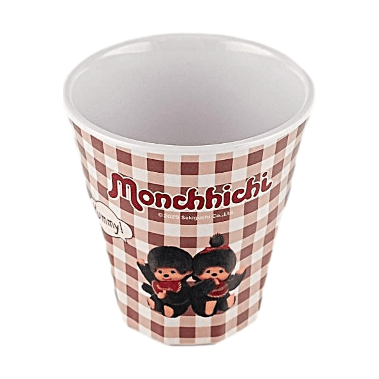 Monchhichi Melamine Tumbler 9.13 fl oz 【Durable & Lightweight】【Vintage Plaid】 4