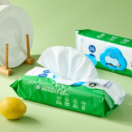 盒马 厨房卫生湿巾 60 片装 去油去污 清洁湿巾 新旧版本随机发货