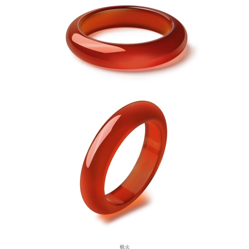 【中国直邮】 周大生 蜜糖玉石玉髓戒指高级食指戒国风手饰生日礼物送女友 全糖 11号一个装 (限量两个)