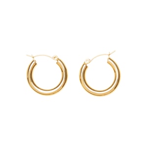 Classic 18K Gold Plated Hoop Earrings Gold