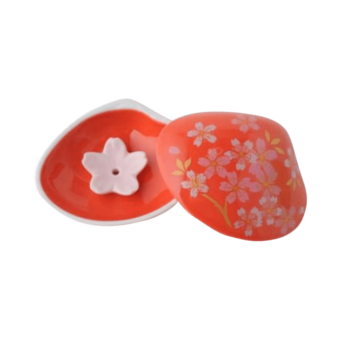 Xiangcaitang||쉘 시리즈 벚꽃 향 접시||빨간색 1개