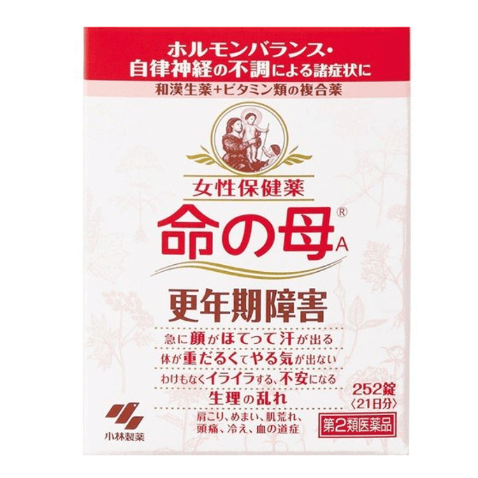 [일본에서 온 다이렉트 메일] 고바야시제약 KOBAYASHI Ming no Mu/생명의 어머니 여성의 갱년기 증상 개선 252정 21일