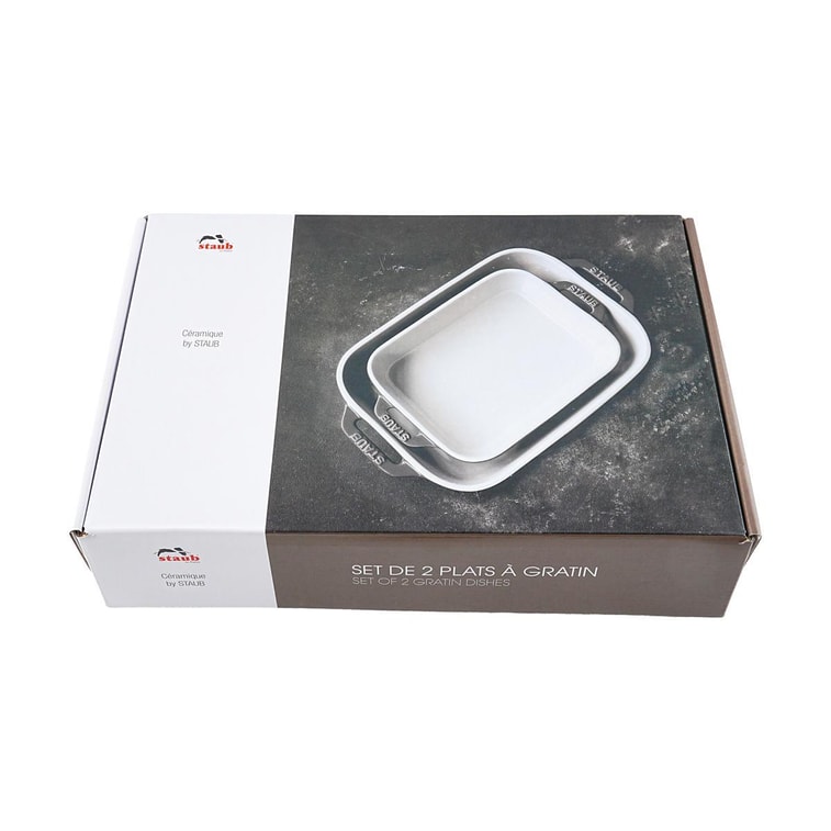 직사각형 베이킹 접시 세트 파스텔 핑크 2Pcs 5