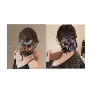 High-end Retro Fringed Flower Hair Tie with Bow for Women (2-Pack)