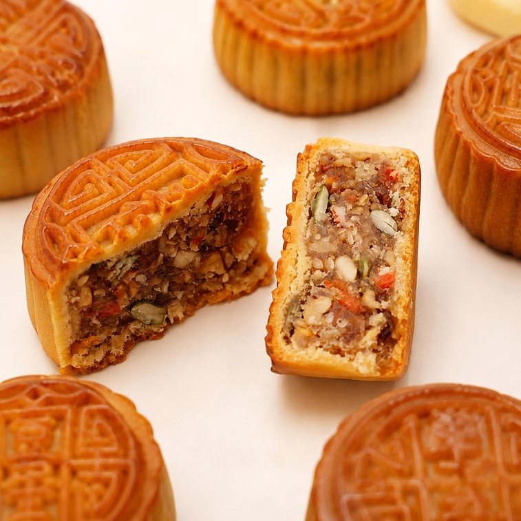 稻香村 乐圆满综合月饼礼盒 13味14枚入 930g【广式白莲蓉蛋黄+枣泥+糖醇南瓜+黑芝麻+雪芽绿茶+五仁+凤梨+枣泥+椒麻+提拉米苏半熟芝士+红豆沙蛋黄+陈皮牡丹+玫瑰鲜花】 8