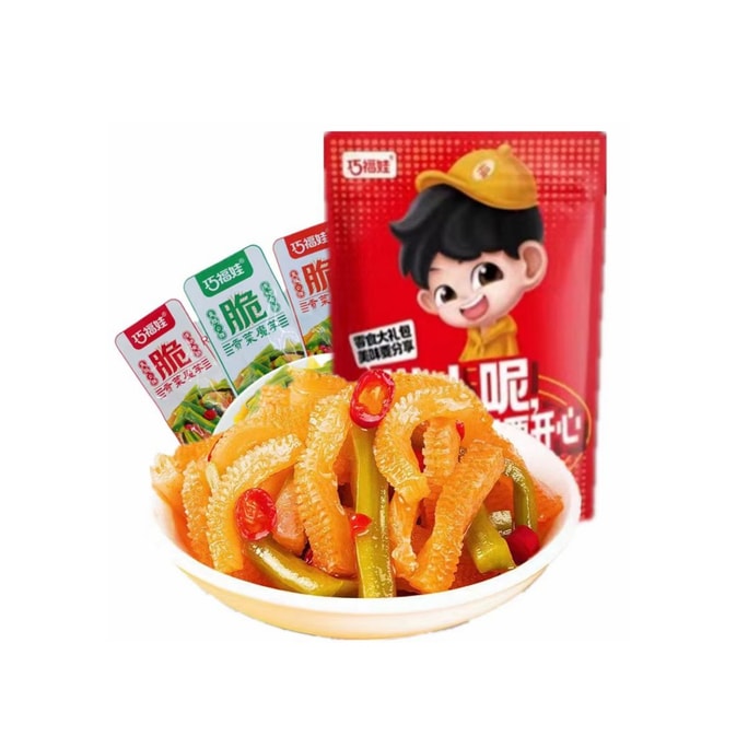 巧福娃 贡菜魔芋丝混合口味180g20包 1袋装 脆爽Q弹劲道入味下饭菜休闲零食 国货精品