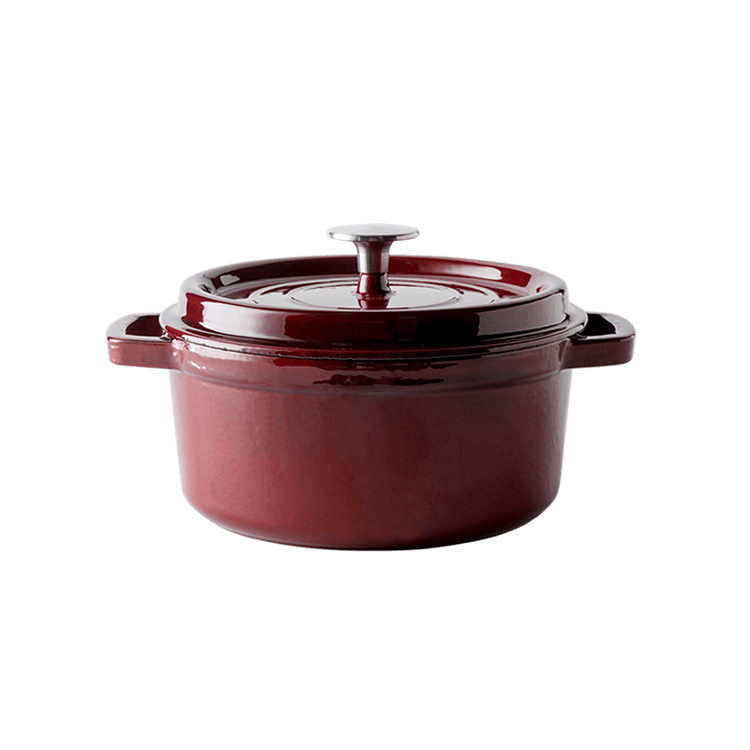 BNIB Le Creuset Enameled Cast Iron 7.5 Qt Red Soup Pot Dutch Oven w Glass  Lid