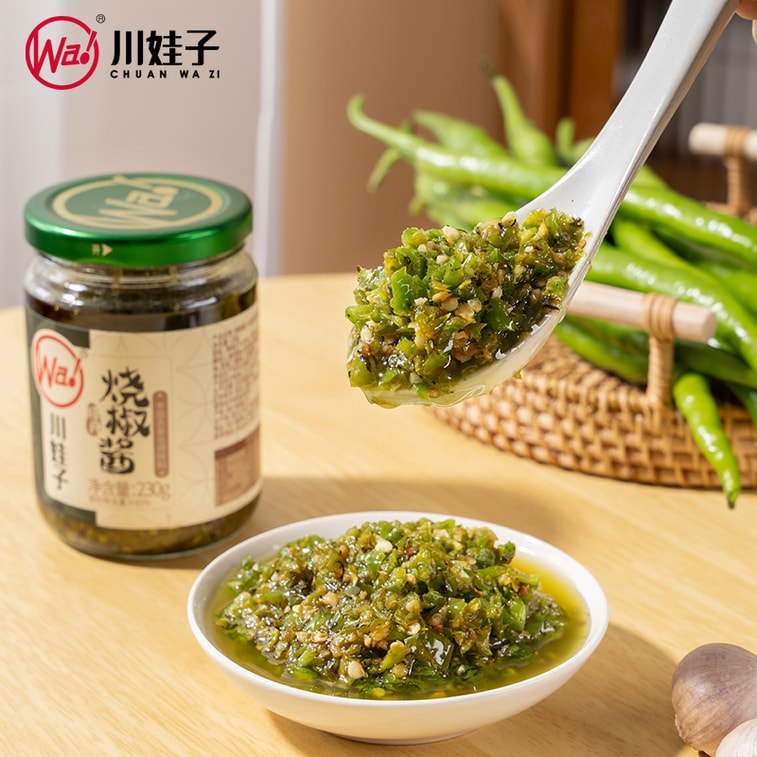 川娃子 经典烧椒酱 230g 传统工艺碳烧辣椒酱下饭菜拌饭拌面酱 剁椒蒜蓉辣酱 炭烧风味【新鲜道地二荆条制作 辣的自然无科技狠活】 6