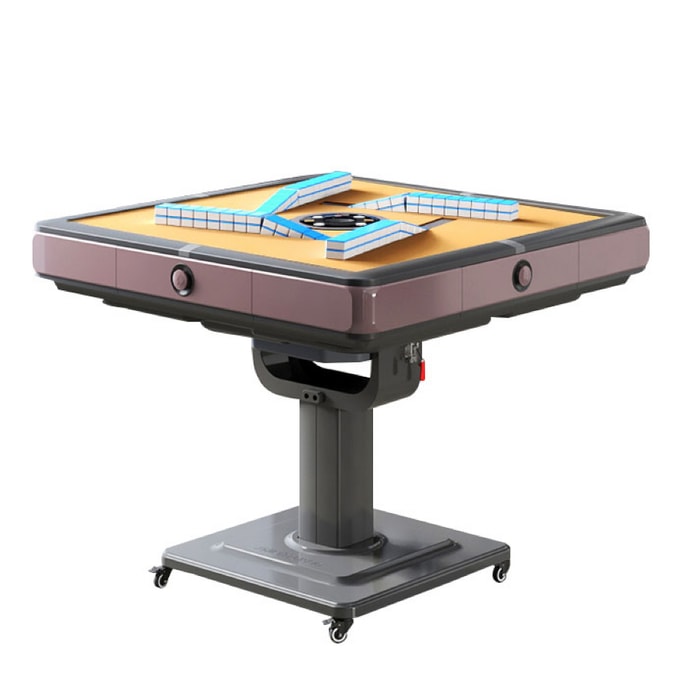 FUNHO Third Generataion Roller Coaster Automatic Mahjong Table Foldable Style Purple Brown 42mm Camel Tablecloth
