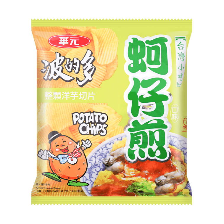 台湾华元 波的多洋芋片  蚵仔煎口味 34g 6