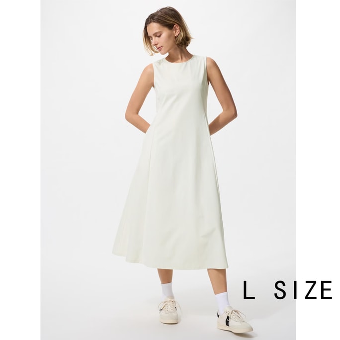 Ultra Stretch AIRism Sleeveless Dress Regular Length Off White L Size 1piece