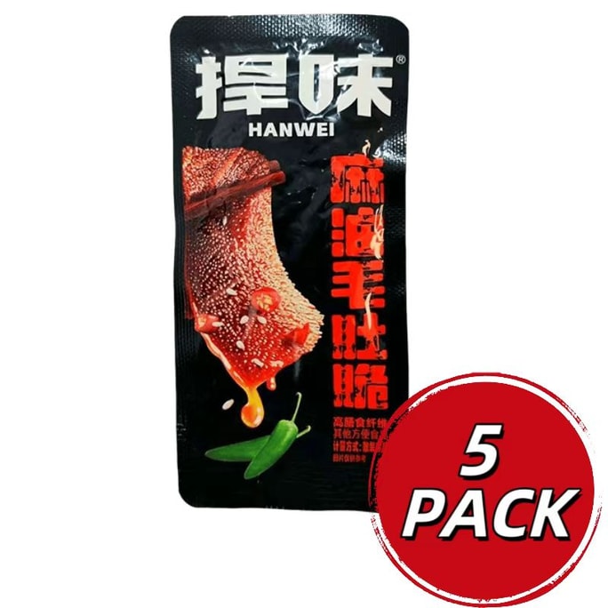 【中国直邮 】味一捍味麻酱毛肚麻油爆肚脆捍卫魔芋爽老北京好小吃休闲食品零食网红 麻油味 10g*5包
