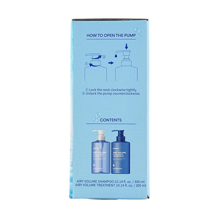 韓國KUNDAL 玻尿酸蓬鬆洗護 細軟塌適用 清爽控油 洗髮精300ml + 護髮素300ml 8