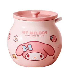 Sanrio Pork Fat Jar with Lid Ceramic High-Temperature Resistant Meat Oil Storage 700ml 1-Piece Pack
