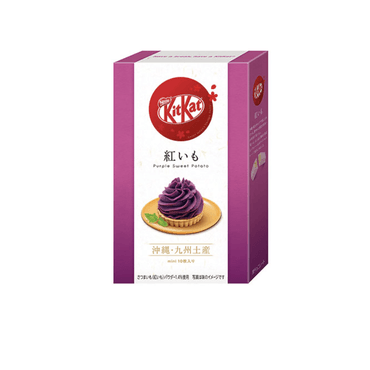 DHL直发【日本直邮】日本名菓 KIT KAT地域限定系列 冲绳紫薯I风味巧克力威化 10枚装