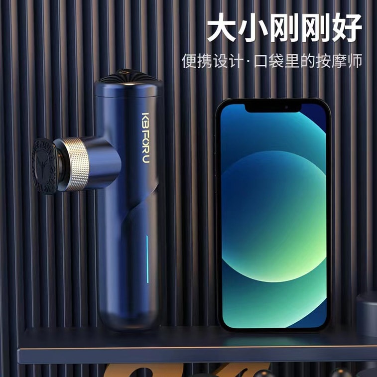 Portable Fascia Gun, 3 Professional Massage Heads Brushless Noise Reduction, 3 Gears Fitness Muscle Relaxer, Tech Blue,1 Set 6