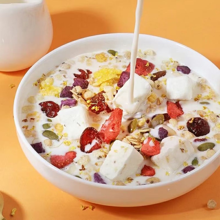  好麦多 酸奶莓莓水果麦片 营养代餐冲饮即食麦片 202g【大颗酸奶块】【泡酸奶牛奶 搭配冰激凌】 5