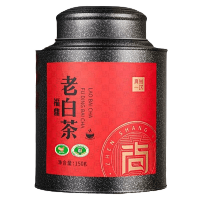 【中国直邮】 真尚一饮 正宗福鼎8年老白茶寿眉散装高太姥山茶叶 150g