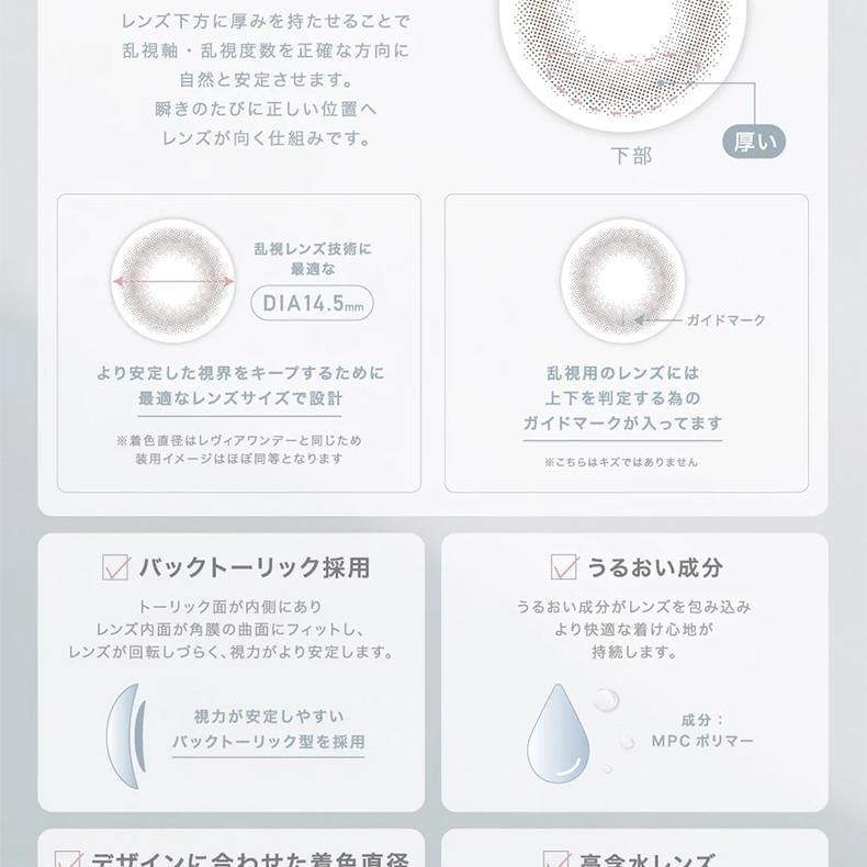 【日本美瞳/日本直邮】ReVIA 日抛美瞳 散光专用 Sheer Sable 180°-1.75「棕色系」10片装  度数-1.75(175)预定3-5天 DIA:14.5mm | BC:8.7mm