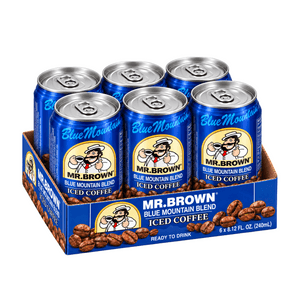 Blue Mountain Blend Iced Coffee, 8.12 fl oz (240 Ml) Cans, Pack Of 6