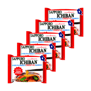 【Value Pack】SAPPORO ICHIBAN Instant Japanese Ramen Original Flavor 100g*5