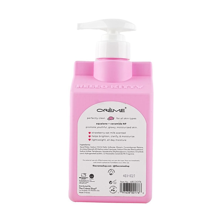 SANRIO Hello Kitty Advanced Cleanse Strawberry Oat Milk Body Cleanser 500ml 3