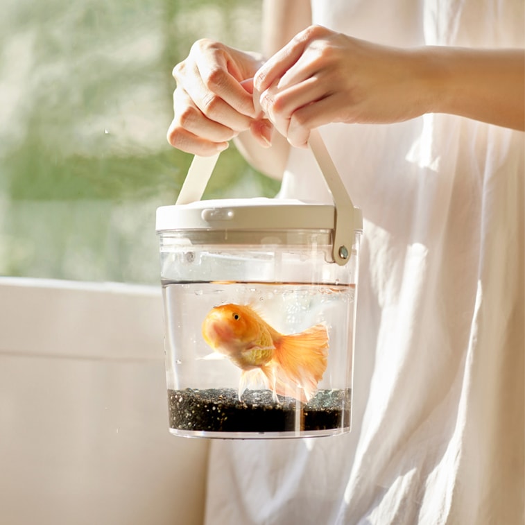 New Small Wireless Oxygenating Goldfish Tank for Desktop, Office, and Outdoor Use 3