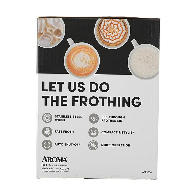 4-in-1 Cold & Warm Milk Foam Maker and Steamer with Auto-Off One-Touch Controls 200ml 8