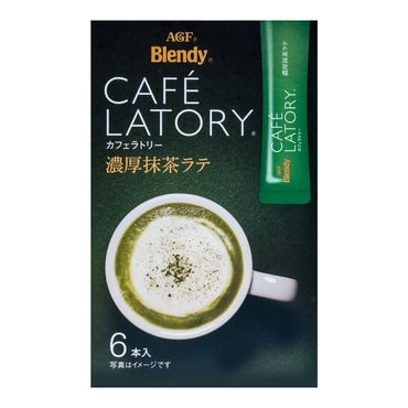 【日本直邮】 AGF Blendy Cafe Latory 浓厚宇治抹茶拿铁咖啡 6条入 78g