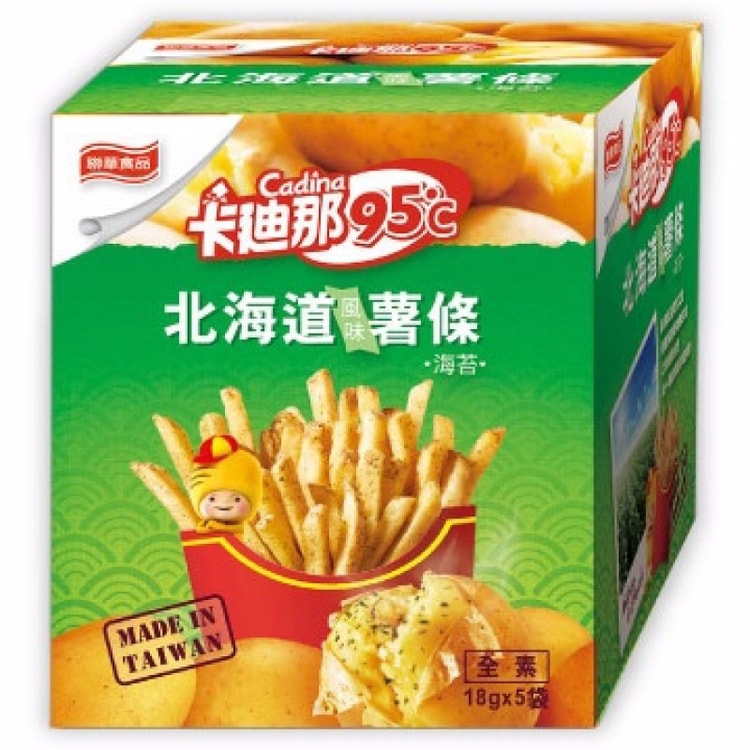 台湾卡迪那北海道风味薯条海苔味18g*5袋入- 亚米