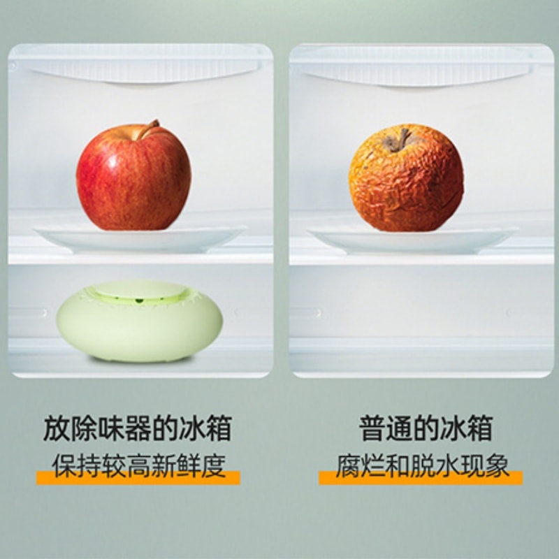 【中國直郵】 榮事達 冰箱除味器臭氧消毒除臭器香薰除異味果蔬保鮮機淨化器 米黃色 一個裝