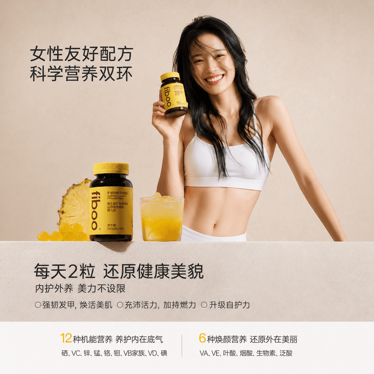 Practices Multidimensional Gummies For Women, Including Complex Vitamins, Folic Acid, Biotin, Iron, And Vitamin C. The Gummies Contain 4g X 60 Capsules Per Bottle 4