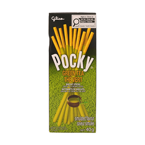 日本Glico格力高 Pocky百奇 綠茶味塗層餅乾棒 40g 【濃郁茶香】【酥脆口感】