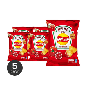  Potato Chips ,Heinz Ketchup Flavor, Limited Collaboration,2.47 oz *5【5 Packs】