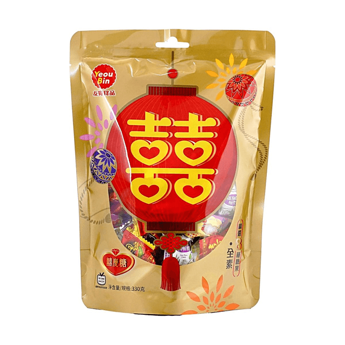 台湾友宾食品 结婚喜糖 330g【喜庆糖果】【婚礼必备】【全素】