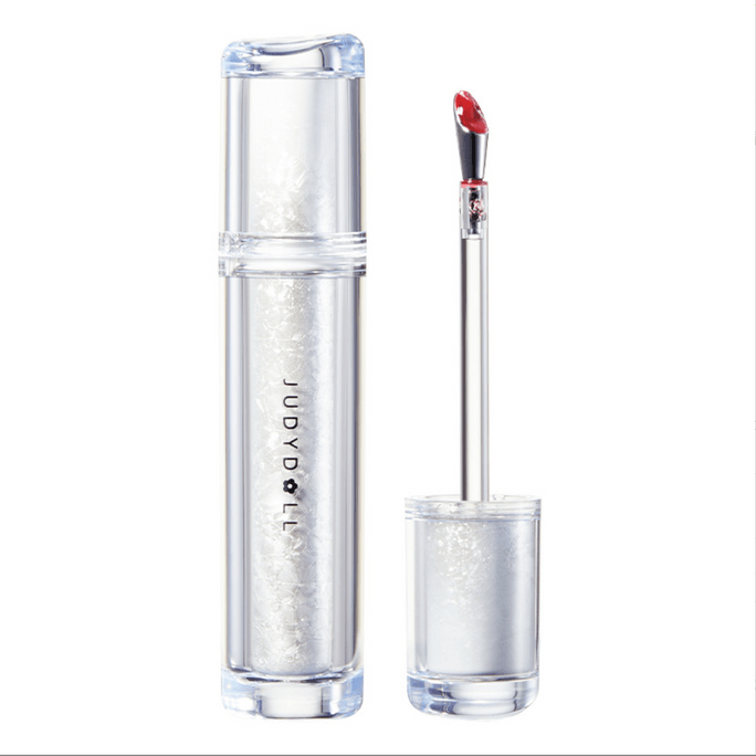Judydoll Ice Iron Lip Glaze Lipsticks Non-Stick Cups Mirror Shine Watery Lip Lotion Metal Brush Head Makeup Cosmetics
