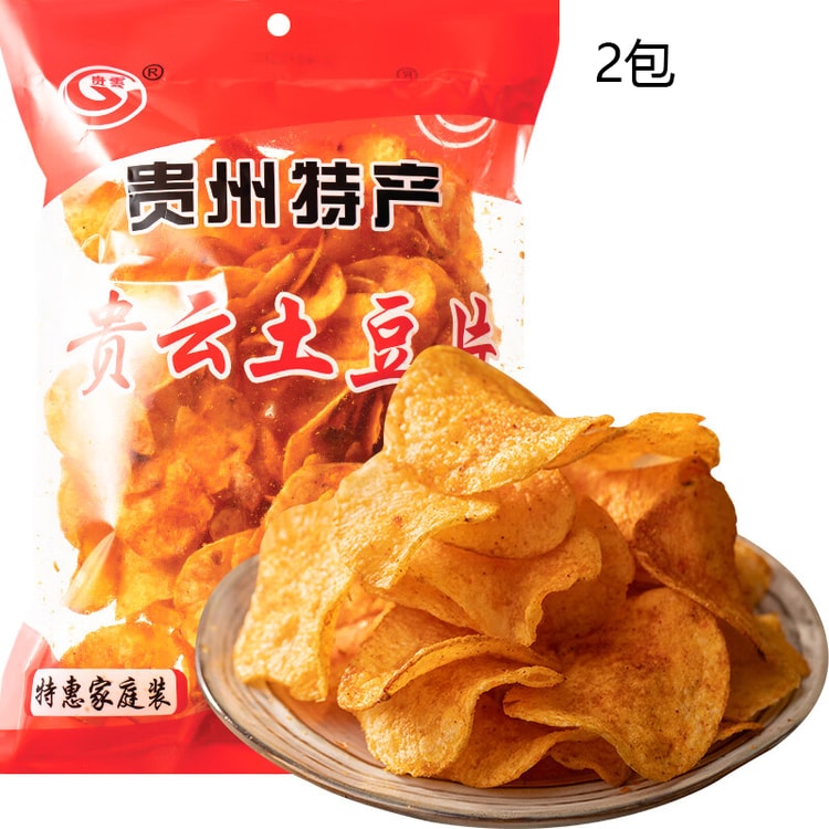 中国直送】雲山班 貴州ポテトチップス 貴州名物 スパイシー味 130g - Yami