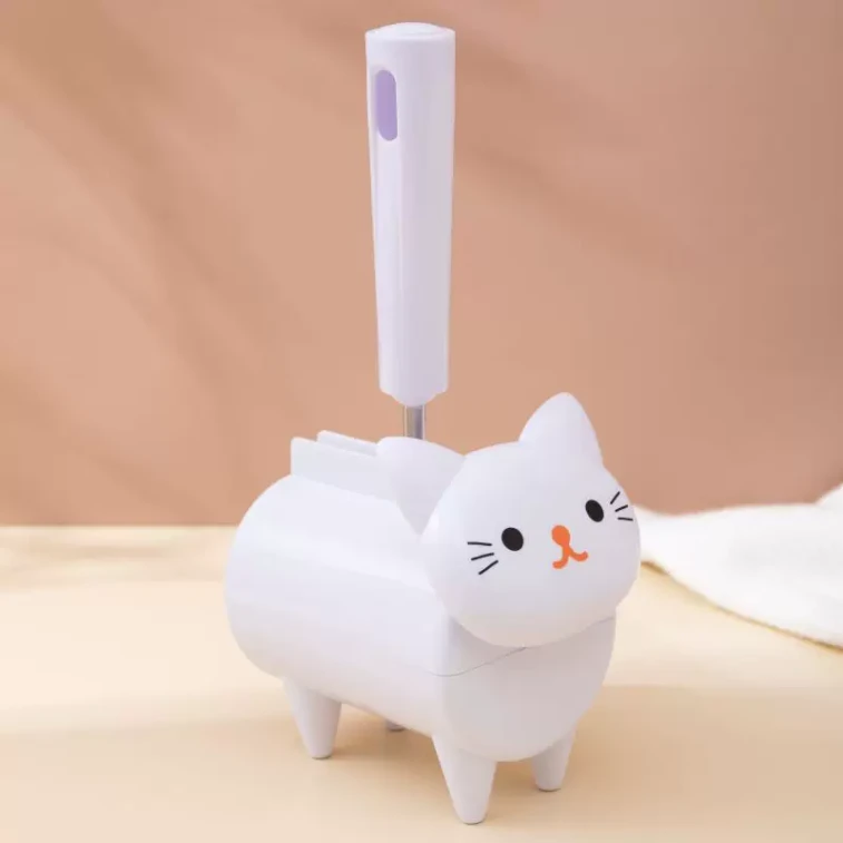 【中国直邮】 喜乐多优选 可爱猫咪粘毛器可撕式强力除毛筒*1件(内含白色一组及黑色一组) 3