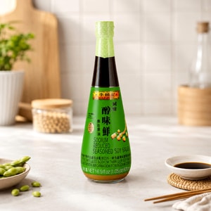 Sodium Reduced Seasoned Soy Sauce, 16.9 oz