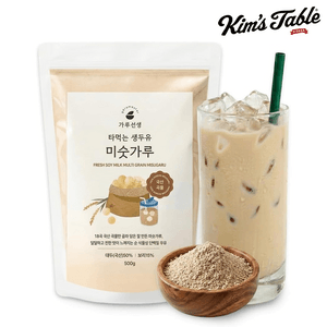 킴스 테이블 한국 전통 멀티그레인 음료, 비유전자변형 볶은 쌀과 미수가루 18가지 곡물 영양 분말 함유, 천연 감미료 사용, 고단백, 비건 음료 믹스, 500g