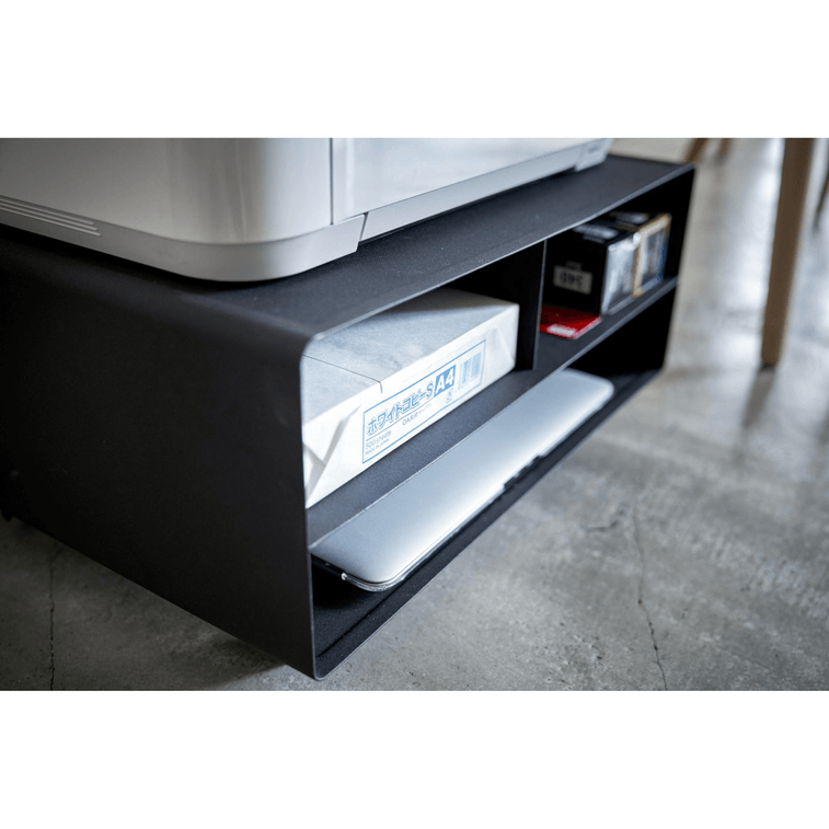 Rolling Printer Stand - Steel Black 1 piece 3