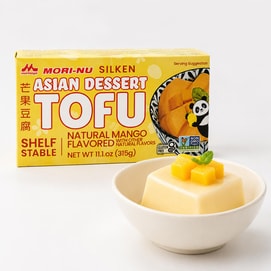 Mori-Nu Silken Asian Dessert Tofu, Natural Mango, 11.1 oz【Gluten Free & Non-GMO】