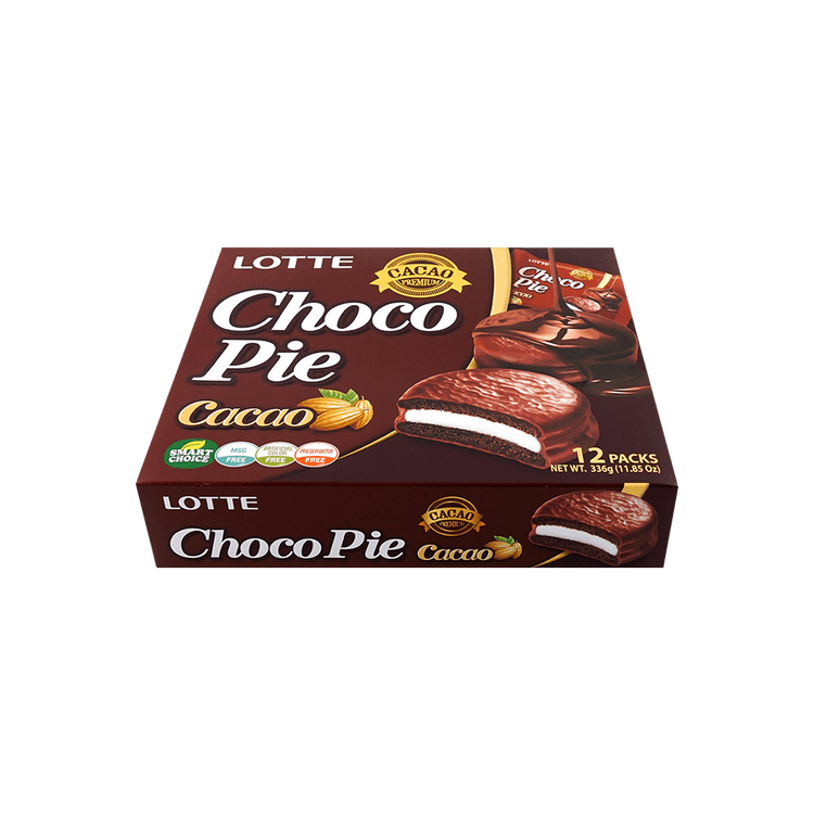 LOTTE Korea Choco Pie Cacao 12 Bags - Yami.com
