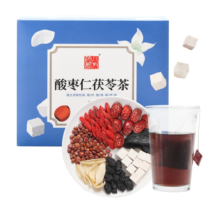 药都八方 酸枣仁茯苓茶 64g(4g*16) 养生茶包 有助睡眠 宁心安神  促进消化