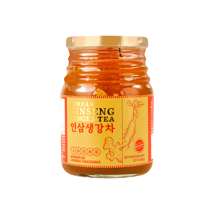 Korean Ginseng Ginger Tea with Honey - Sweet Herbal Tea, 20.45oz
